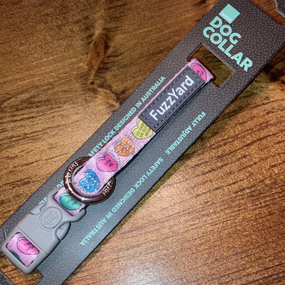 Puppy Dog Collar Colorful Conversation Love Hearts Size S Cute New